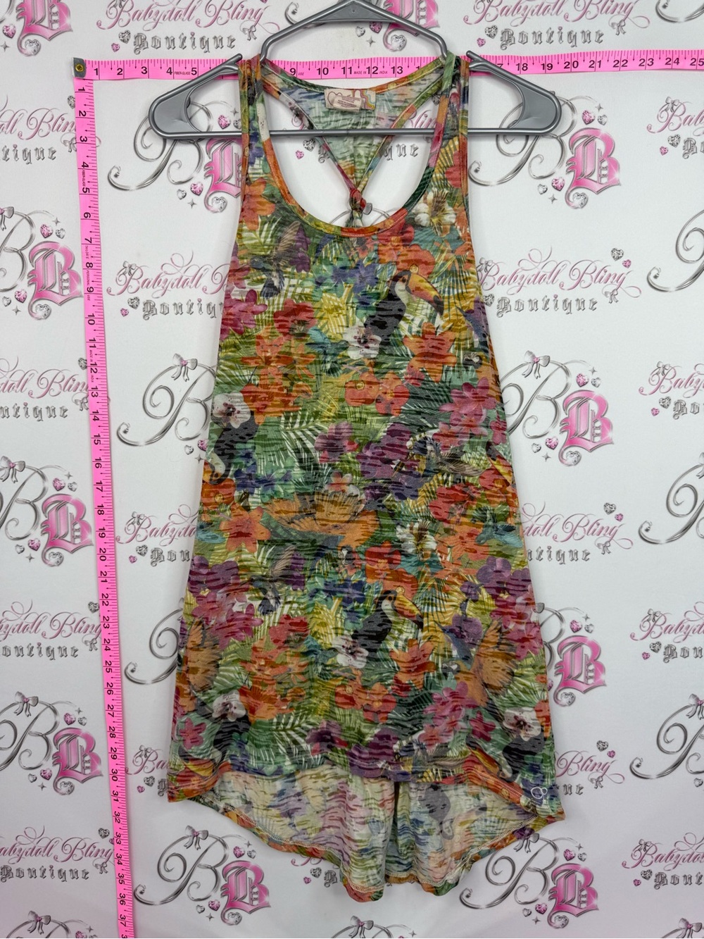 OP Women's Multicolor Floral Racerback Tank